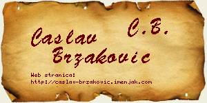 Časlav Brzaković vizit kartica